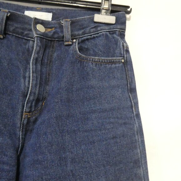 OAT + FORT | size 25 | 100% Cotton | Dark Blue Denim Jeans - Picture 5 of 16